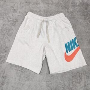 Nike Shorts Boys Large Gray Standard Fit Grey Swoosh Spell Out Sweats‎ Train